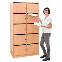 Flexeo® Schließfachschrank, 10 Fächer mit Briefschlitzen, Breite 94,4 cm – Bild 5
