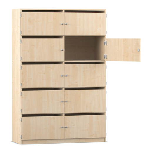 809020v0007_p01_1000 Flexeo® Schließfachschrank, 10 Fächer mit Briefschlitzen, Breite 126,4 cm