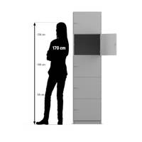 Flexeo® Schließfachschrank, 5 geschlossene Fächer, Breite 48,1 cm - 809023 P07