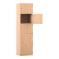 Flexeo® Schließfachschrank, 5 geschlossene Fächer, Breite 48,1 cm