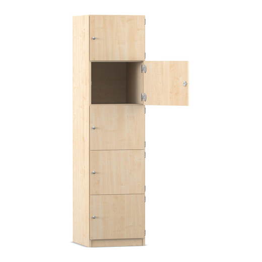809023v0013_p01_1000 Flexeo® Schließfachschrank, 5 geschlossene Fächer, Breite 48,1 cm