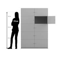 Flexeo® Schließfachschrank, 10 geschlossene Fächer, Breite 126,4 cm - 809025 P07