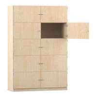 Flexeo® Schließfachschrank, 10 geschlossene Fächer, Breite 126,4 cm