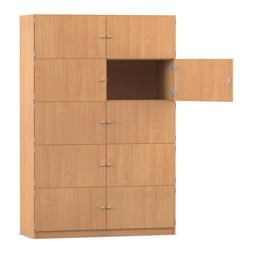 809025v0012_p01_1000 Flexeo® Schließfachschrank, 10 geschlossene Fächer, Breite 126,4 cm