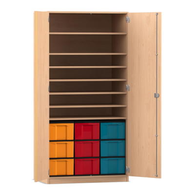 Flexeo® Bastelschrank, 9 große Boxen, 7 Fächer