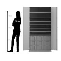 Flexeo® Bastelschrank, 9 große Boxen, 7 Fächer - 809029 P07