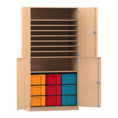Flexeo® Bastelschrank, 9 große Boxen, 9 Fächer