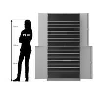 Flexeo® Bastelschrank, 16 Fächer, Halbtüren - 809031 P07