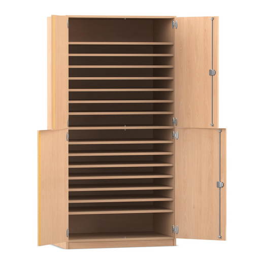 809031v0002_p01_1000 Flexeo® Bastelschrank, 16 Fächer, Halbtüren