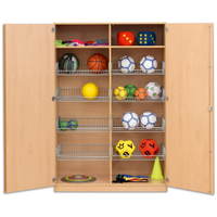 Flexeo® Sportschrank, 8 Gitterkörbe, 2 Fächer oben - 809034 h