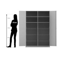 Flexeo® Sportschrank, 6 Gitterkörbe, 4 Fächer oben - 809036 P07