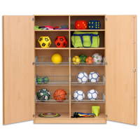 Flexeo® Sportschrank, 6 Gitterkörbe, 4 Fächer oben - 809036 h