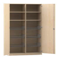 Flexeo® Sportschrank, 6 Gitterkörbe, 4 Fächer oben