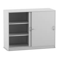 Flexeo® Schiebetürenschrank, 6 Fächer, Mittelwand, Breite 126,4 cm