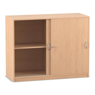 Flexeo® Schiebetürenschrank, 4 Fächer, Mittelwand, Breite 126,4 cm