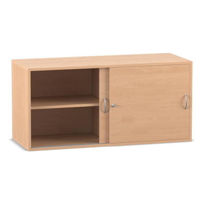 Flexeo® Aufsatzschrank, 4 Fächer, Schiebtüren, Breite 126,4 cm