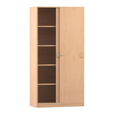 Flexeo® Schiebetürenschrank, 5 Fächer, 2 Türen