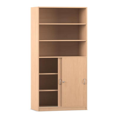 Flexeo® Schiebetürenschrank, 6 Fächer, 2 Türen unten
