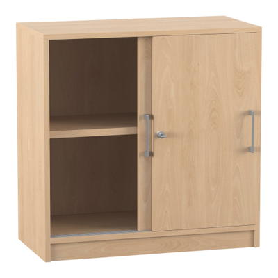 Flexeo® Schiebetüren-Schrank, 2 Fächer = 2 Ordnerhöhen