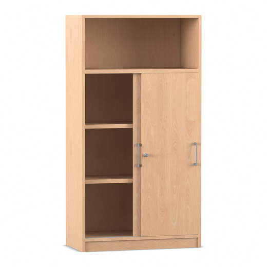 813038v0003_p01_1000 Flexeo® Kombi-Schrank, unten Schiebetüren, oben 1 Fach = 4 Ordnerhöhen