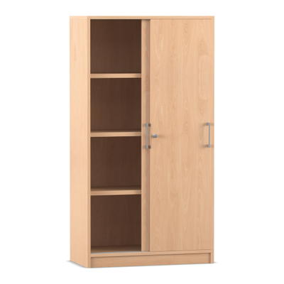 Flexeo® Schiebetüren-Schrank, 4 Fächer = 4 Ordnerhöhen