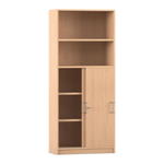 Flexeo® Schiebetürenschrank, 5 Fächer, = 5 Ordnerhöhen