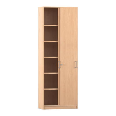 Flexeo® Schiebetürenschrank, 6 Fächer = 6 Ordnerhöhen