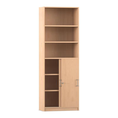Flexeo® Schiebetürenschrank, 6 Fächer = 6 Ordnerhöhen