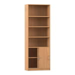 Flexeo® Kombi-Schrank, Schiebetüren, oben 4 Fächer = 6 Ordnerhöhen