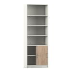 Flexeo® Kombi-Schrank, Schiebetüren, oben 4 Fächer = 6 Ordnerhöhen
