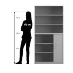 Flexeo® Rollladenschrank, 6 Fächer, 1 Tür unten - 814021 P07