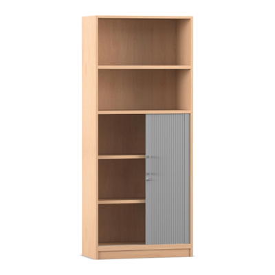 Flexeo® Rollladenschrank, 5 Fächer = 5 Ordnerhöhen