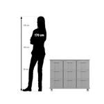 Flexeo® Fahrbares Containersystem mit Ablage, 9 große Boxen - 815005 P07