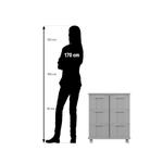 Flexeo® Fahrbares Containersystem mit Ablage, 6 große Boxen - 815007 P07