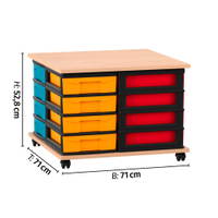 Flexeo® Fahrbares Containersystem mit Ablage, 16 kleine Boxen - 815011 a