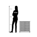 Flexeo® Fahrbares Containersystem mit Ablage, 24 kleine Boxen - 815012 P07