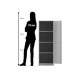 Flexeo® Schrank, 4 Fächer, 1 Tür, Breite 48,1 cm - 817005 P07