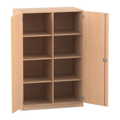 Flexeo® Schrank, 8 Fächer, Mittelwand, 2 Türen, Breite 94,4 cm
