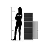 Flexeo® Schrank, 5 Fächer, 1 Halbtür, Breite 48,1 cm - 817010 P07
