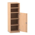 Flexeo® Schrank, 5 Fächer, 1 Halbtür, Breite 48,1 cm