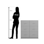 Flexeo® Schrank, 6 große Schubladen, Breite 94,4 cm - 818002 P07
