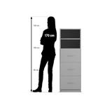 Flexeo® Schrank, 3 große Schubladen, 2 Fächer, Breite 48,1 cm - 818019 P07