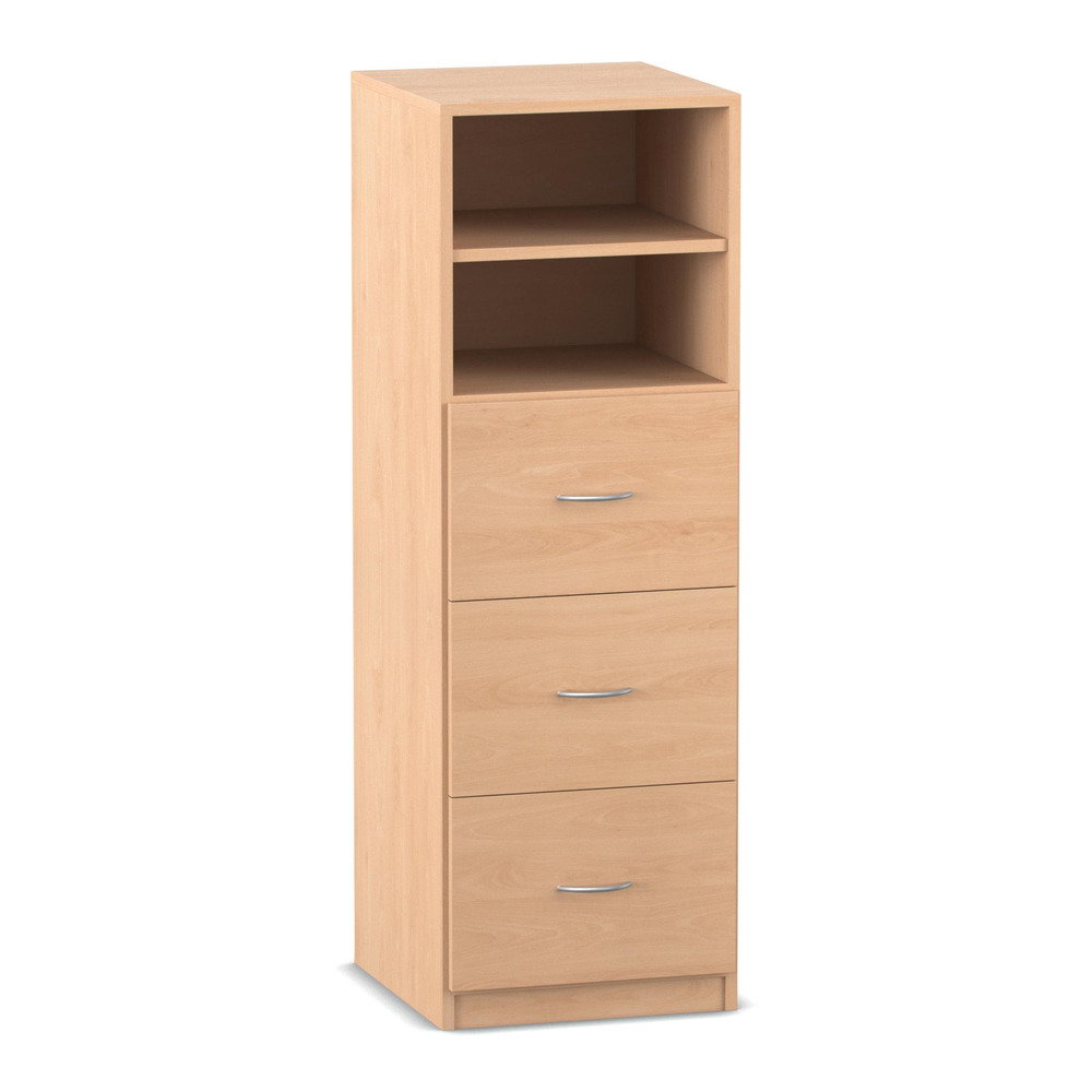 818019_p02_1000 Flexeo® Schrank, 3 große Schubladen, 2 Fächer, Breite 48,1 cm
