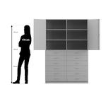 Flexeo® Schrank, 12 kleine Schubladen, 6 Fächer, Mittelwand, 2 Türen - 818048 P07 2