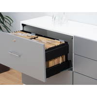 Flexeo® Schrank, 2 große Schubladen, oben 2 Fächer = 4 Ordnerhöhen - 818065 o 2