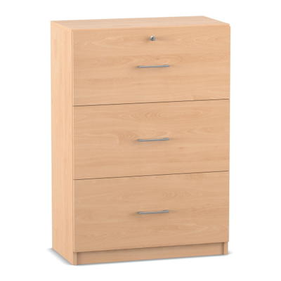 Flexeo® Schrank, 3 große Schubladen = 3 Ordnerhöhen