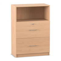 Flexeo® Schrank, 2 große Schubladen, oben 1 Fach = 3 Ordnerhöhen