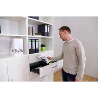 Flexeo® Schrank, 6 kleine Schubladen, oben 3 Fächer = 6 Ordnerhöhen – Bild 5