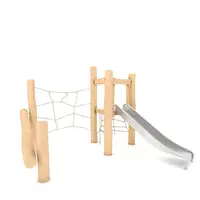 Kletterturm mit Rutsche aus Robinienholz – ROBINIA RB1302 - 877b rb13021s