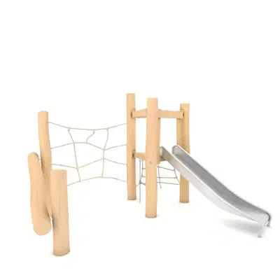 Kletterturm mit Rutsche aus Robinienholz – ROBINIA RB1302